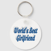 Porte-clés Petite amie typographie bleu marine (Recto)