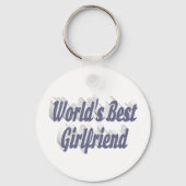 Porte-clés Petite amie typographie grise (Recto)