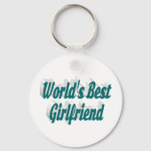 Porte-clés Petite amie typographie verte (Recto)