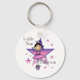 Porte-clés Petite Ballerine Star - Cheveux Bruns