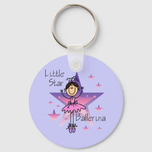 Porte-clés Petite Ballerine Star - Cheveux Bruns