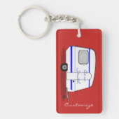 Porte-clés Petite caravane profilée de gitan de remorque (Devant)
