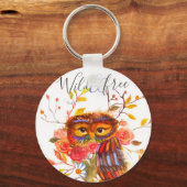 Porte-clés Petite chouette Boho (Recto)