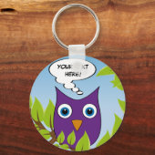 Porte-clés Petite chouette mignonne - plusieurs couleurs (Recto)