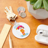 Porte-clés Petite fille avec un Porte - clé parapluie