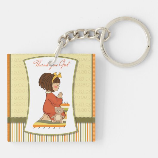 Porte-clés Petite fille priant (Dos)