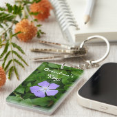 Porte-clés Petite Fleur Violette  (Devant droit)