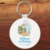 Porte-clés Petite Giraffe (animal de Safari garçon) Anniversa (Recto)