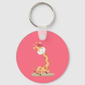 Porte-clés Petite Giraffe (Fille Safari animal) Anniversaire (Verso)