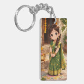 Porte-clés Petite Grâce en vert (Devant gauche)