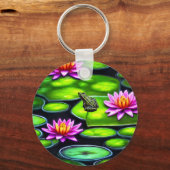 Porte-clés Petite grenouille sur Lily Pad (Recto)
