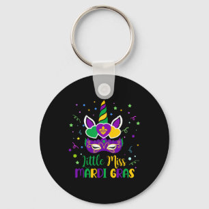 Porte-clés Petite Mademoiselle Licorne de Carnaval Mardi Gras