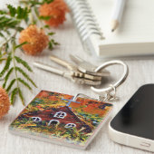 Porte-clés Petite Maison de Fée Rouge  (Devant Droit)
