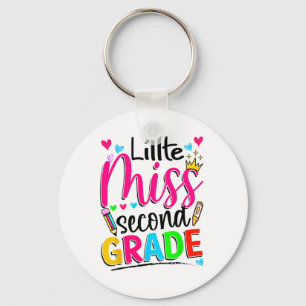 Porte-clés Petite Miss Deuxième Année Rentre à l'école Deuxiè
