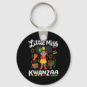 Porte-clés Petite Miss Kwanzaa Africaine Américaine Noire Kid