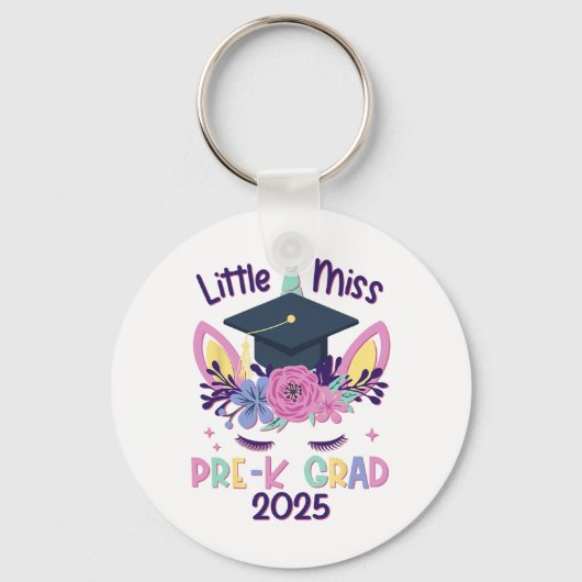 Porte-clés Petite Mlle Pré-k Grad Préscolaire Prek Graduation (Recto)