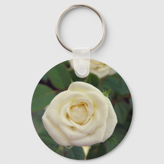 Porte-clés Petite Rose blanche (Recto)