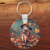 Porte-clés Petite sorcière d'automne (Recto)