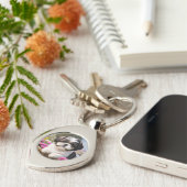 Porte-clés Petite Tzu Chiot Panier Fleurs (Côté )