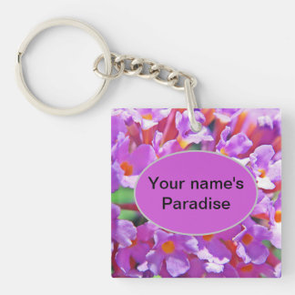 Porte-clés Petites Fleurs mignonnes pourpres
