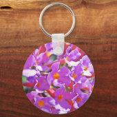 Porte-clés Petites fleurs mignonnes violettes (Recto)
