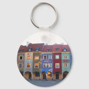 Porte-clés Petites maisons médiévales colorées de Poznan