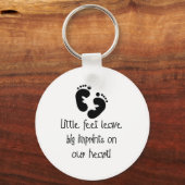 Porte-clés Petites Pieds Grandes Imprimantes Noir (Recto)