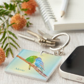 Porte-clés Petits bougies de baiser -acrylique sur arrière -  (Devant Droit)