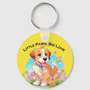 Porte-clés Petits Poches De Chiot Mignonne Grand Amour