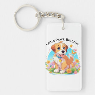 Porte-clés Petits Poches De Chiot Mignonne Grand Amour
