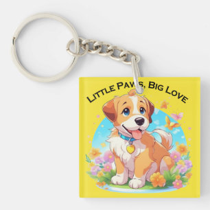 Porte-clés Petits Poches De Chiot Mignonne Grand Amour
