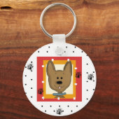 Porte-clés Petits T-shirts et cadeaux Doggie Brown (Recto)