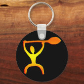 Porte-clés Petroglyph - Homme de pagaie hawaïen - Porte - clé (Recto)