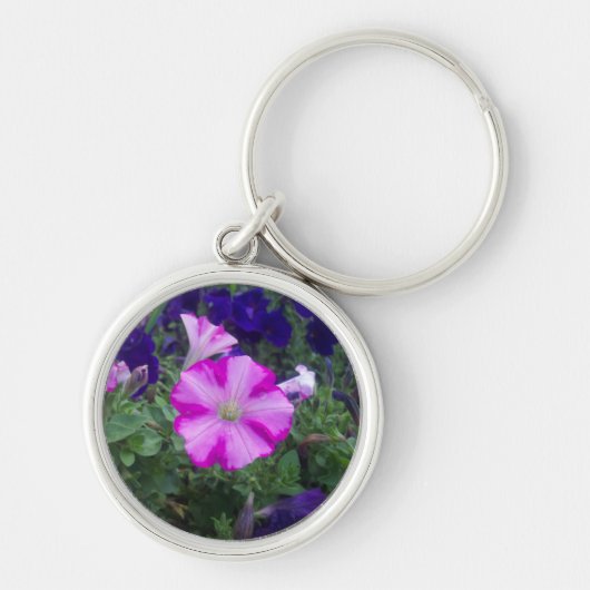 Porte-clés Pétunias rose et violet (Devant)