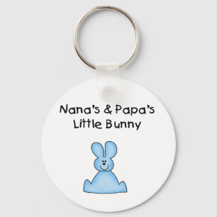 Porte-clés Peu de lapin bleu de Nana et du papa