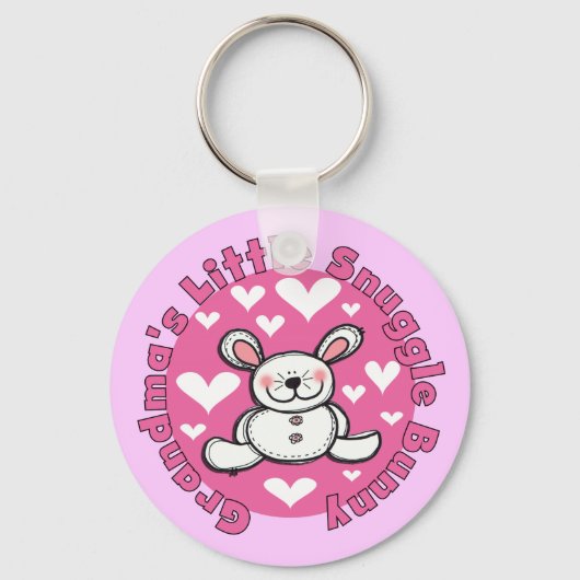 Porte-clés Peu de lapin du câlin de la grand-maman (Recto)