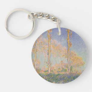 Porte-clés Peupliers, paysage impressionniste, Claude Monet