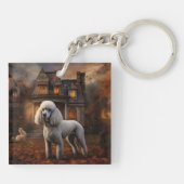 Porte-clés Peur Halloween caniche (Dos)