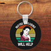 Porte-clés Peut-être que le jurage aidera à dire sarcastique (Recto)