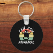 Porte-clés Pew Pew Pew Madafakas Funny Chat Crazy Cat (Recto)