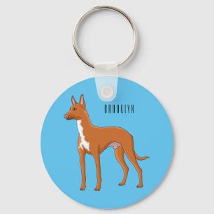 Porte-clés Pharaoh hound dog cartoon illustration