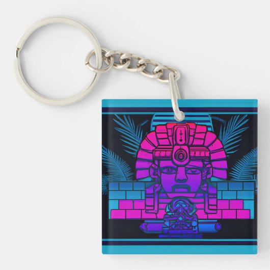 Porte-clés Pharaon Synthwave (Devant)