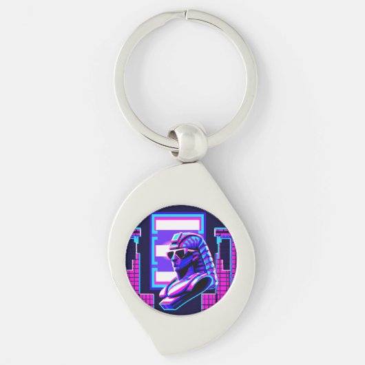 Porte-clés Pharaon Synthwave (Devant)