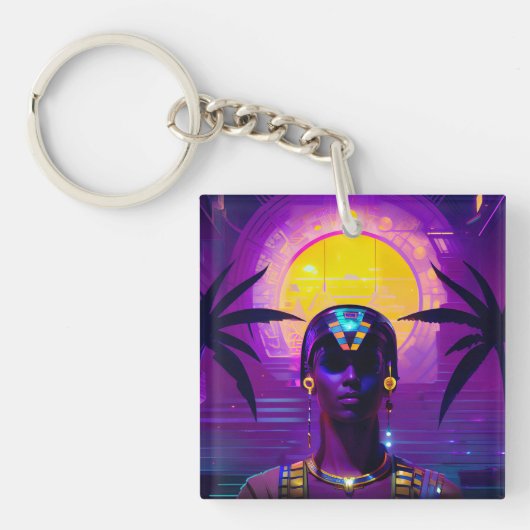 Porte-clés Pharaon Synthwave (Devant)