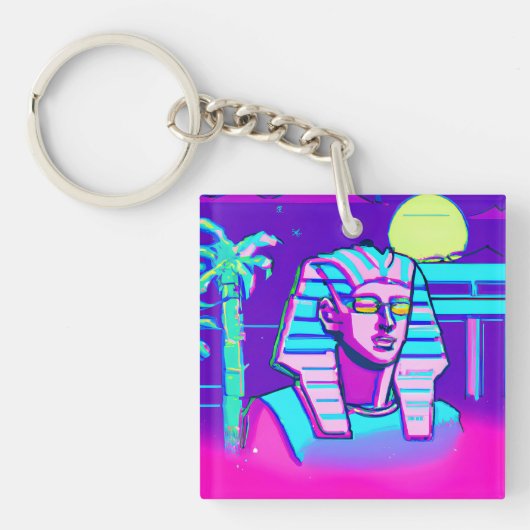 Porte-clés Pharaon Synthwave (Devant)