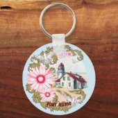 Porte-clés phare Daisy rose (Recto)