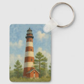 Porte-clés Phare d'Assateague Aquarelle (Verso)