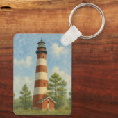 Porte-clés Phare d'Assateague Aquarelle (Verso)
