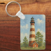 Porte-clés Phare d'Assateague Aquarelle (Recto)