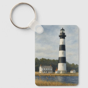 Porte-clés Phare de Bodie Island Aquarelle